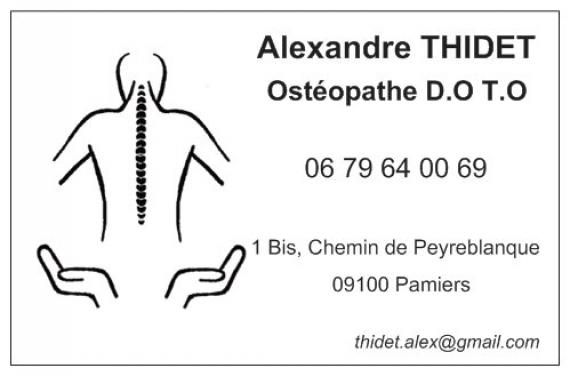 Ostéopathe - Pamiers - Alexandre Thidet
